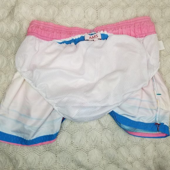 AMS Swimwear popsicle print swim shorts multi color size XG beach gym mesh liner - Picture 9 of 10